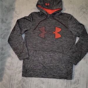 Under Armour Gray Heather Hoodie with Orange Interior